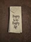 DEBORAH CONNOLLY  Happy Wife Happy Life -Hand Towels /dish Towels Set Of 2