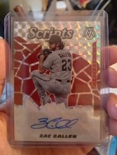 Zac Gallen 2021 Panini Mosaic Scripts AUTO