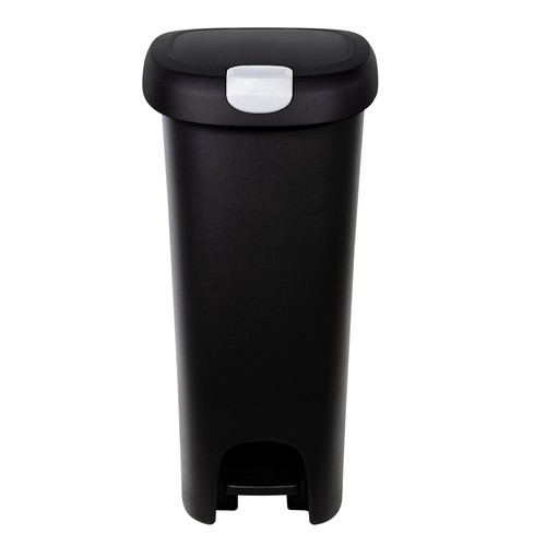 Trash Can Plastic Slim Lockable Step on Locking Lid Kitchen Hefty 12 Gallon New - Picture 5 of 7