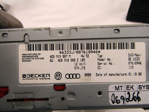 8T0919603C Navigationssystem Satellit AUDI A4 Sw 2.0 D 105KW Aut 5P (200 - Bild 5 von 9