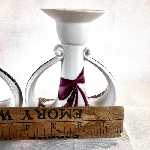 Pair of ROYAL COPENHAGEN "Jingle Bells" Candle Holders - Picture 7 of 7