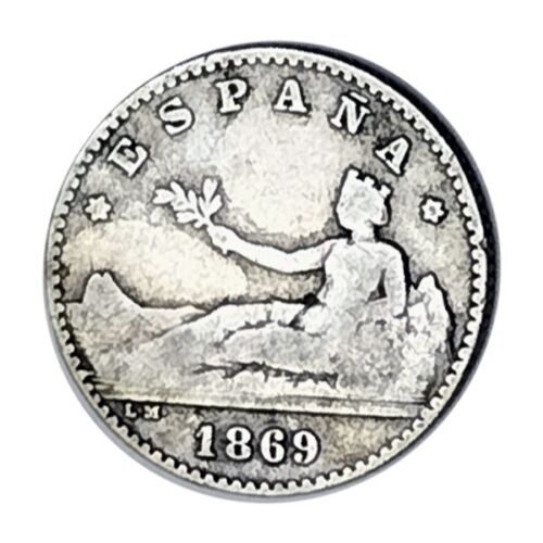 Moneda Plata 50 Céntimos Gobierno Provisional
