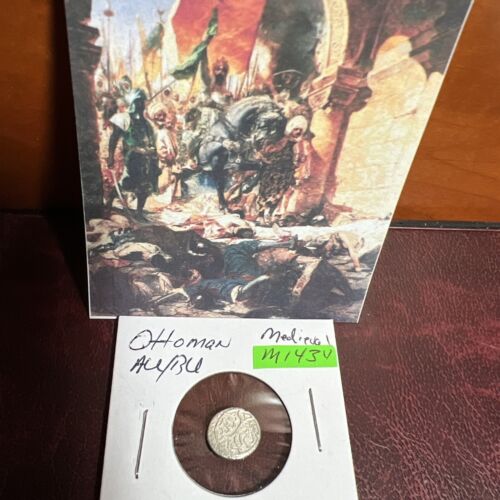 15. Jahrhundert Osmanisches Reich Silber Akche. Wie abgebildet. AU M1434