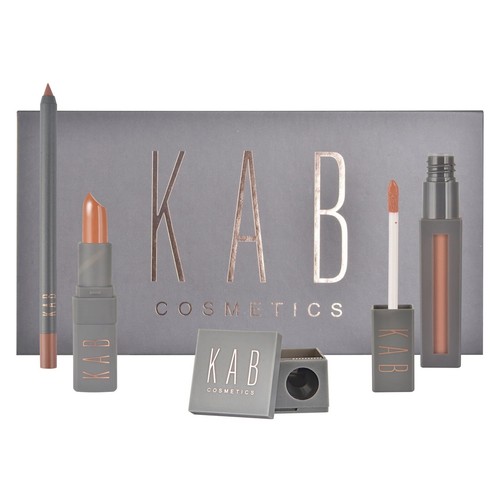 KAB Cosmetics ‘Sending Nudes’ 4-pc Lip Kit NEW and Sealed - Picture 1 of 6