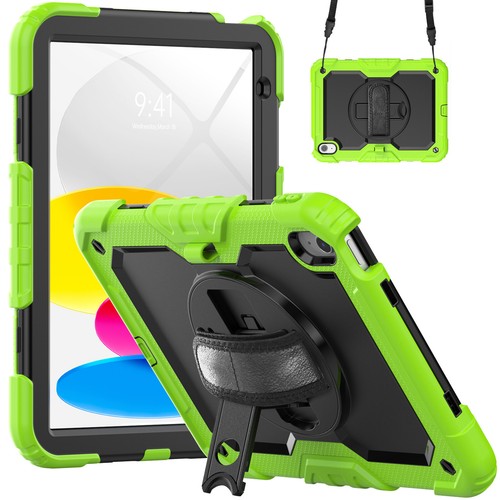Für iPad A16 11./10. 2025 Gen Robuste Ganzkörper Hülle Ständer Cover mit Band - Bild 24 von 27