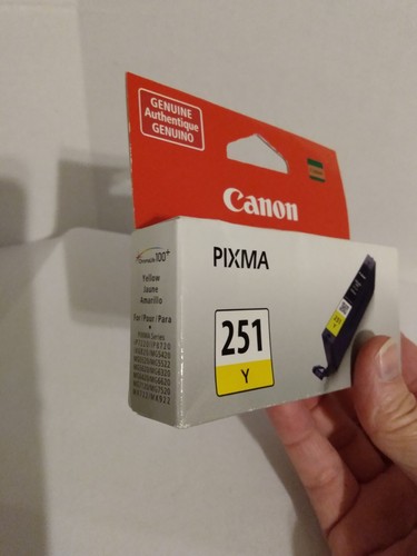 Genuine Canon Pixma 251Y Yellow Ink Cartridge New Factory Sealed - Picture 10 of 11