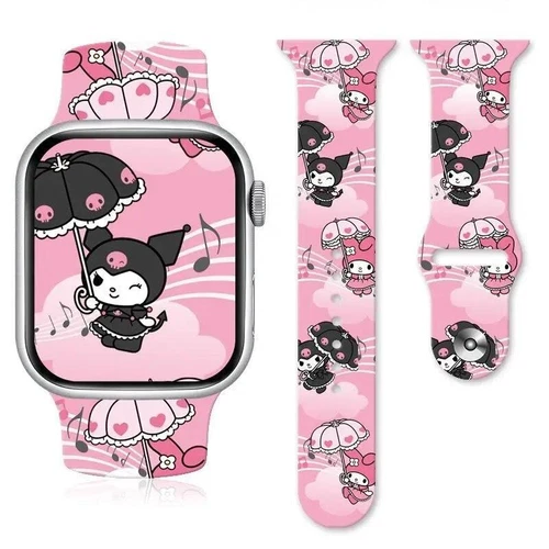 Anime Sannrio My Melody Cinnamoroll Kuromi Uhrenarmband für Apple Watch 8765 Stra - Bild 4 von 58