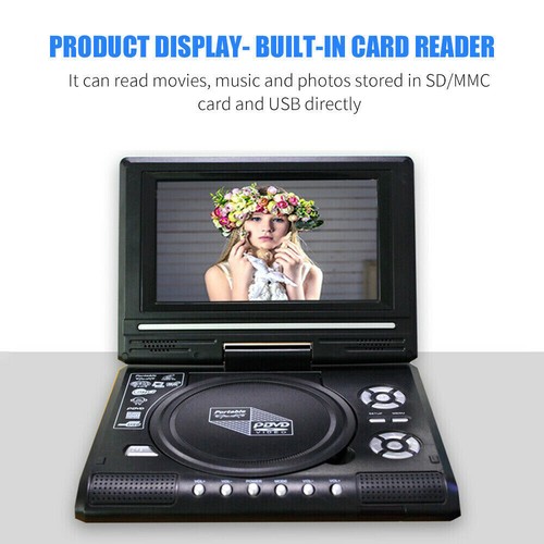 NEU Tragbarer DVD Player mit HD Großbildschirm Drehbar Bildschirm Player Gamepad - Bild 10 von 23