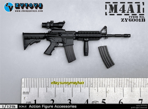 9pcs ZYTOYS ZY6001B 1/12 Soldier Gun Weapon Model Fit 6'' Action Figure Doll Toy - Picture 9 of 11