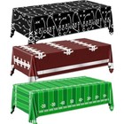 Football Party Decorations Tablecloth Disposable Plastic Touchdown Table Cover 