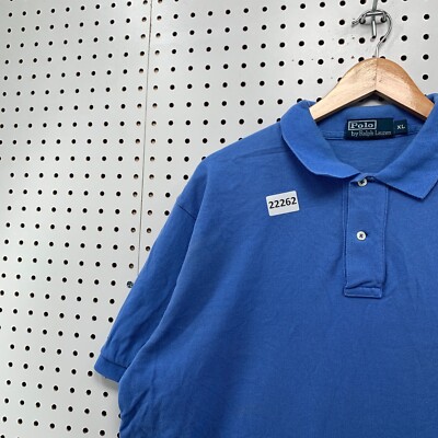 Polo Ralph Lauren Polo Shirt Blue Yellow Pony Mens XL 25x31