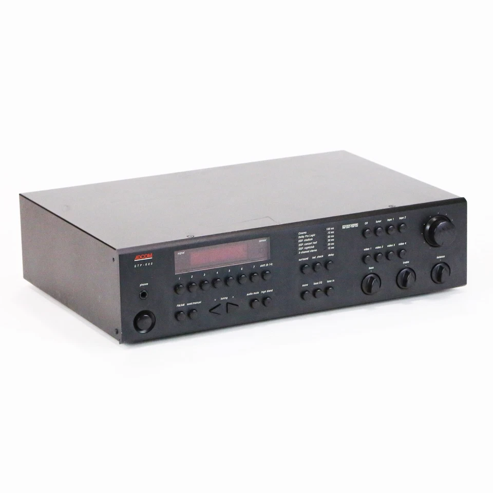 Adcom GTP-600 Surround Sound Tuner Preamplifier GTP600 Home Movie Theatre Dolby - Image 2 of 4