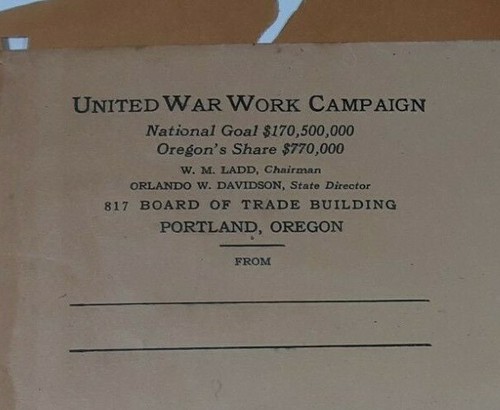 Set of 6 Vintage Handmade Stencils, 8.5x11, in Historic United War Work Compaign - Picture 5 of 6