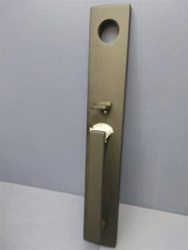 Baldwin Santa Full Plate Cruz Keyed Entry Handleset Satin Matte Black Smartkey