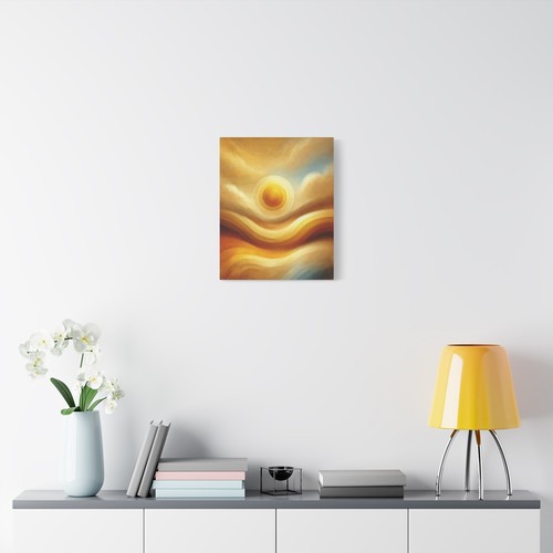 Abstract Rolling Hills Landscape Matte Canvas Print Contemporary Nature Wall Art - Picture 12 of 21
