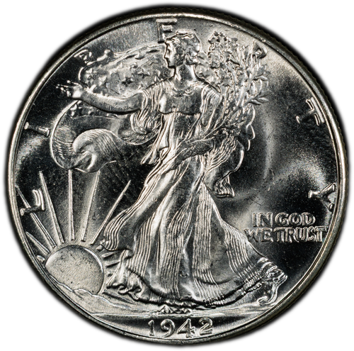 1942 50C Silver Walking Liberty Half Dollar PCGS MS 65 Blast White New Holder - Picture 4 of 4