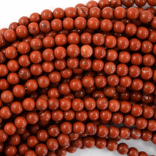 Natürlicher roter Jaspis Runde Perlen Edelstein 15 Zoll Strang 4 mm 6 mm 8 mm 10 mm 12 mm - Bild 5 von 6