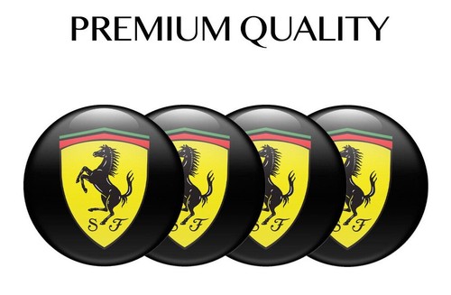 4pcs. Sticker Ferrari logo for hubcaps hub cap rim silicone emblems - Picture 8 of 9