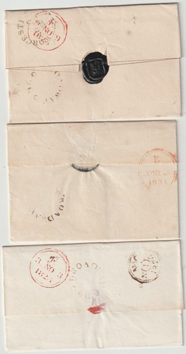 1826/9 3 WRAPPERS TO SIR THOMAS PHILLIPS BROADWAY PMKS 2 REDIRECTED TO LONDON - Picture 2 of 2