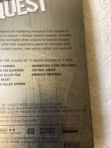Monster Quest Complete Season One Dvd History Channel Steel Book Case Tv Series - Picture 7 of 16
