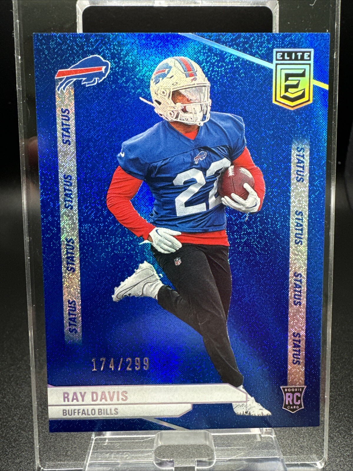 2024 Panini Donruss Elite Blue Status Ray Davis /299 Buffalo Bills Rookie #154
