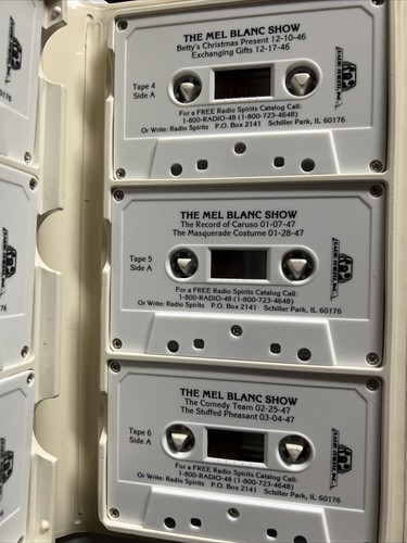 The Mel Blanc Show 6 Audio Cassettes Set 9 Hours Vintage Programs RARE 1946-47 - Picture 3 of 5