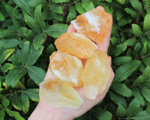 LARGE Rough Citrine Crystal, Raw Gemstone Rock (Gold / Yellow , 2" - 3") - 第 1/9 張圖片