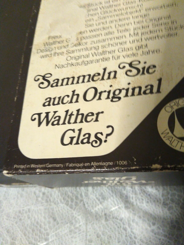 Original Walther Glas Kristallschale 6 3/4"" x 2 1/2"" Westdeutschland & Box - Bild 16 von 16