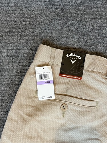 Callaway Golf Pants Mens 38x30 Beige Cuffed Sport Classics Lightweight Golfing - Picture 9 of 10