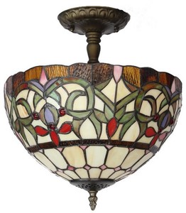 Tiffany Style Hanging Ceiling Light Fixture Stained Gl Pendant Image Is Loading Tiffany Style Hanging Ceiling Light Fixture Stained Gl