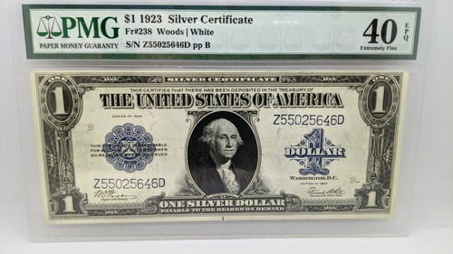 1923 $1 Silver Certificate - PMG 40 EPQ - Fr#238 - Large Size Note - Picture 3 of 5