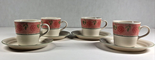 CORELLE CUPS & SAUCERS 4 Sets HEIRLOOM BLOOM Pattern Perfect Condition - Picture 20 of 20