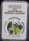 2010 P Australia Pavilion Shanghai World Expo 1 oz Silver Coin $1 Ngc Ms69 @311
