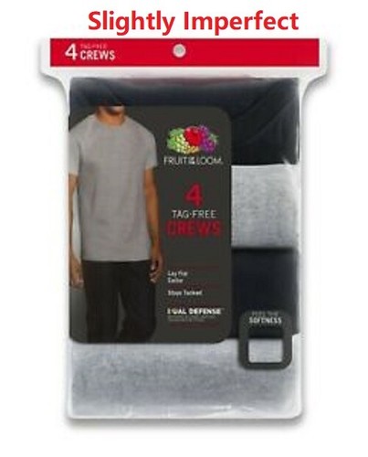 CAMISETA Fruit of the Loom® grande para hombre 4 tripulaciones 3xl "100% algodón ~ ligeramente imperfecta" - Imagen 1 de 8