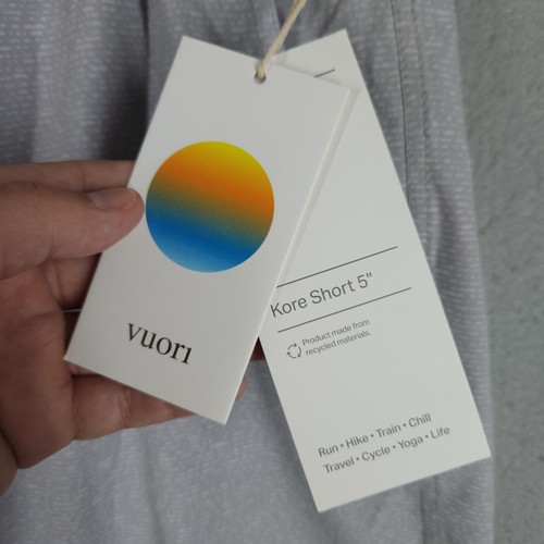 NUOVO pantaloncino Vuori Kore uomo XXL 2XL grigio foderato 5" cuciture interne performance atletico nuovo con etichette - Foto 6 di 8