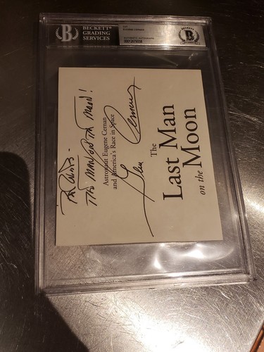 Eugene Cernan Schnittsignatur - NASA Astronaut - PSA gekapselt - Autogramm Auto - Bild 10 von 11