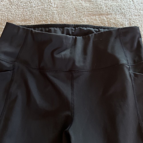Leggings de yoga recortados negros para mujer Aviva bolsillo exterior grandes 12-14 - Imagen 4 de 8