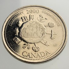 2000 Community Canada 25 Cents Quarter Uncirculated Coin From Set II355