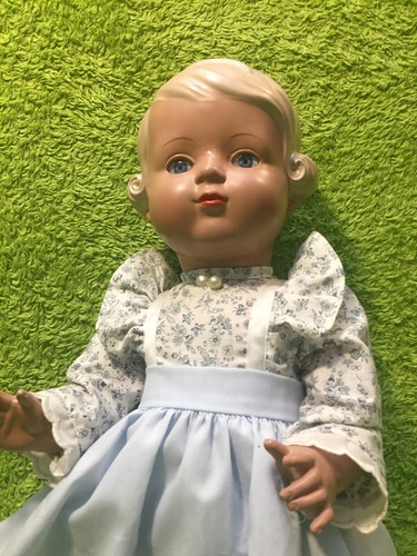 Schildkrötpuppe 02877, 46 cm blonde Inge mit blauen Augen aus den 60 Jahren - Bild 2 von 12