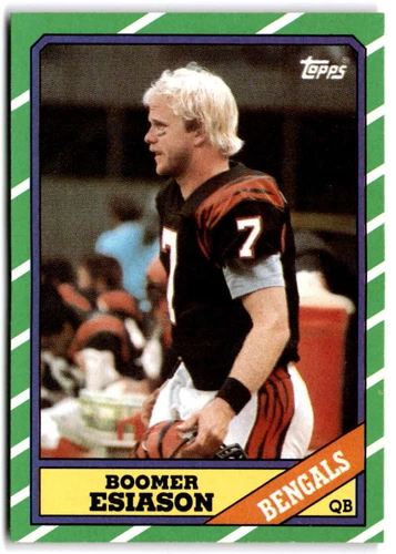 1986 Topps #255 BOOMER ESIASON RC Rookie  Cincinnati Bengals Football 
