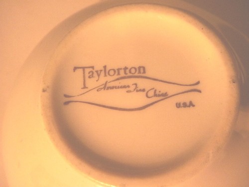TAYLORTON TST VINTAGE PAIR JOHN GILKES ECHO DELL COFFEE TEA 2" CUPS BLUE FLORAL - Picture 7 of 11