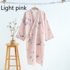 Lady Bathrobe Japanese Night Robe Sleepwear Kimono Dress Gown Retro Yukata