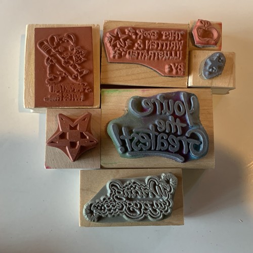 Teacher Theme Rubber and Wood Stamp, Hero Arts, and more Set #18, 9 stamps - Picture 6 of 7