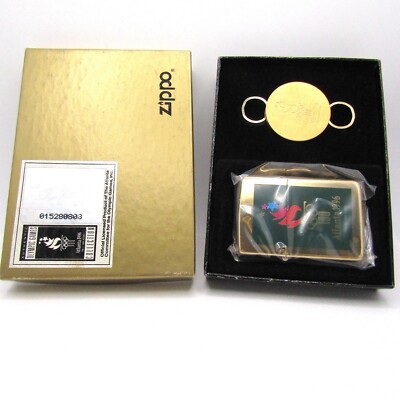 Atlanta 1996 Olympic Games Solid Brass Zippo Oil Lighter Set