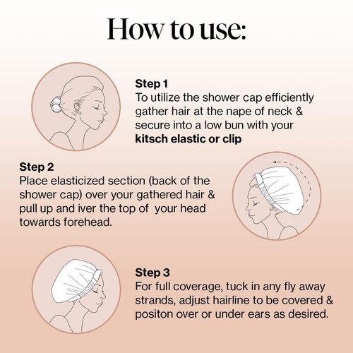 Reusable Shower Cap for Women – Leakproof, Nonslip Hair Cap for Shower w/Comf... - Picture 14 of 15