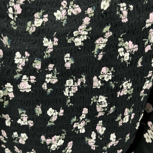 BP. Top donna nero pizzo orlo stampa Kasey Ditsy babydoll crop top 2x viaggio spiaggia - Foto 10 di 10