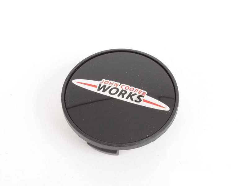 MINI COOPER TAPA CENTRAL DE RUEDA GENUINA CON LOGOTIPO DE JOHN COOPER WORKS JUEGO DE 4 OEM NUEVO Foto 2 de 4