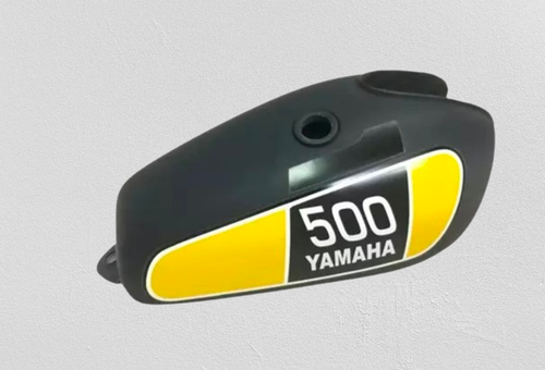SUITABLE FOR YAMAHA XT TT 500 MATT BLACK & YELLOW PAINTED TANK STEEL 1N5,1977 - Picture 7 of 7