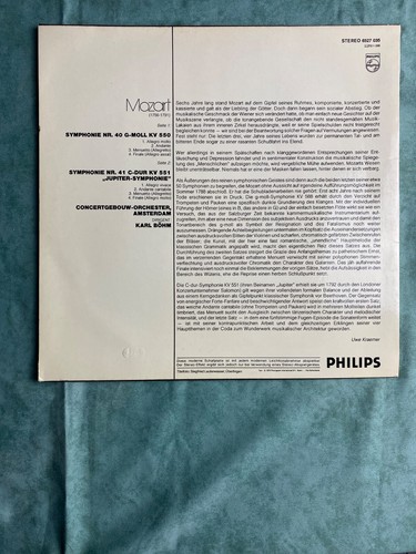 Mozart, Böhm - Symphonien Nr. 40 G-moll / Nr. 41 C-dur "Jupiter" [LP] | Philips  - Bild 2 von 6
