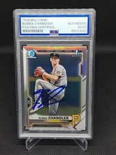 Signed 2021 Bowman Draft Chrome Refractor Bubba Chandler #BDC-41 PSA/DNA Auto